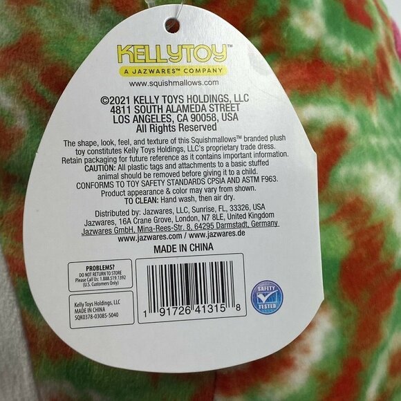 Squishmallows 8" Winifred the Chameleon Green Tie Dye Stuffed Plush Kelly Toy - Picture 5 of 5
